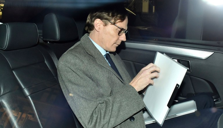 Chief Executive of Cambridge Analytica Alexander Nix, leaves the offices in central London, Tuesday March 20, 2018. Cambridge Analytica, has been accused of improperly using information from more than 50 million Facebook accounts. It denies wrongdoing. 