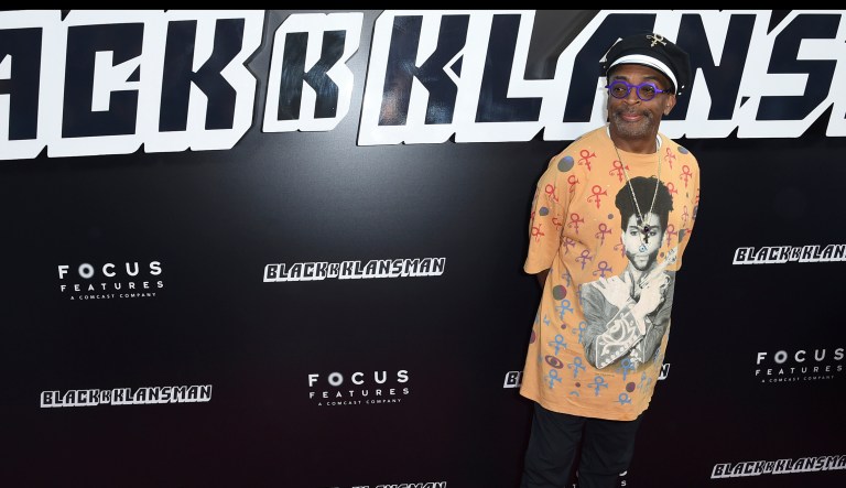 Spike Lee arrives at the premiere of "BlacKkKlansman" in Beverly Hills, Calif. 