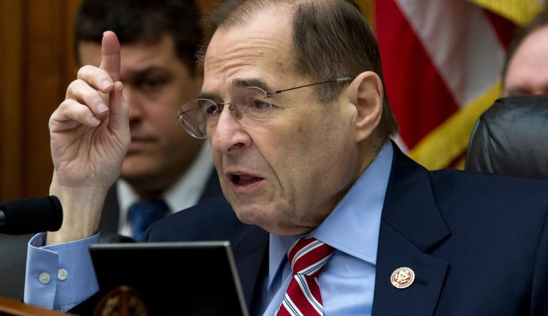 House Judiciary Committee Chairman Rep. Jerrold Nadler D-NY, speaks during a House Judiciary Committee debate to subpoena Acting Attorney General Matthew Whitaker, on Capitol Hill in Washington, Thursday, Feb. 7, 2019.