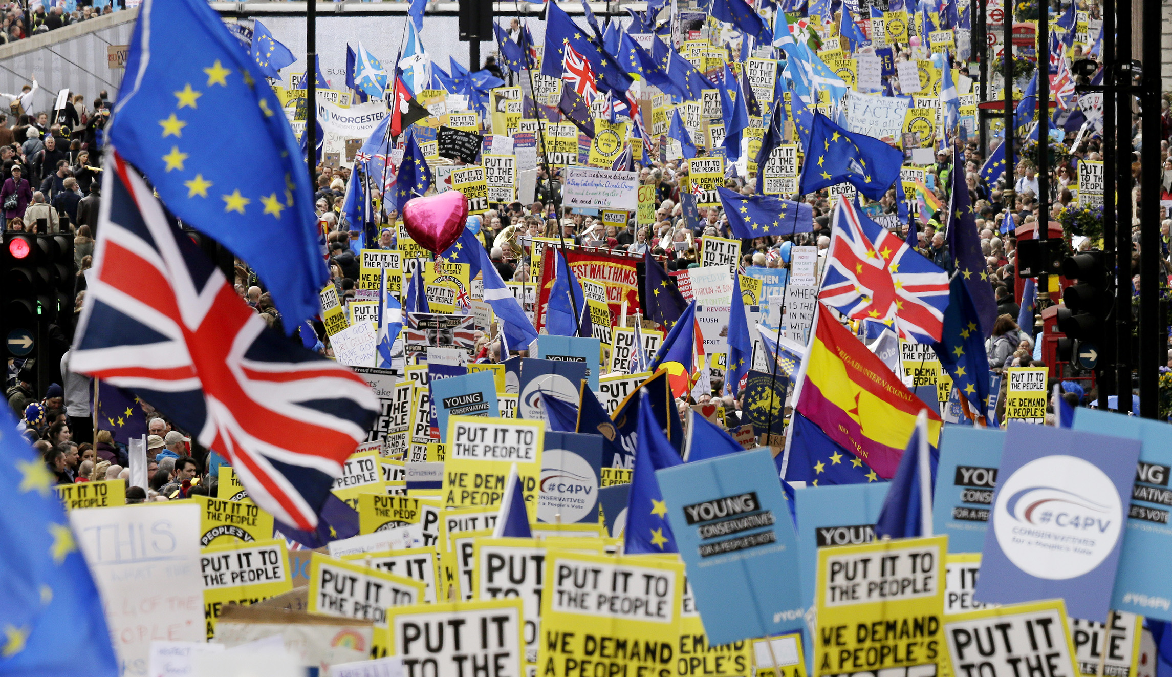 Anti-Brexit marchers swarm London streets, demand new vote