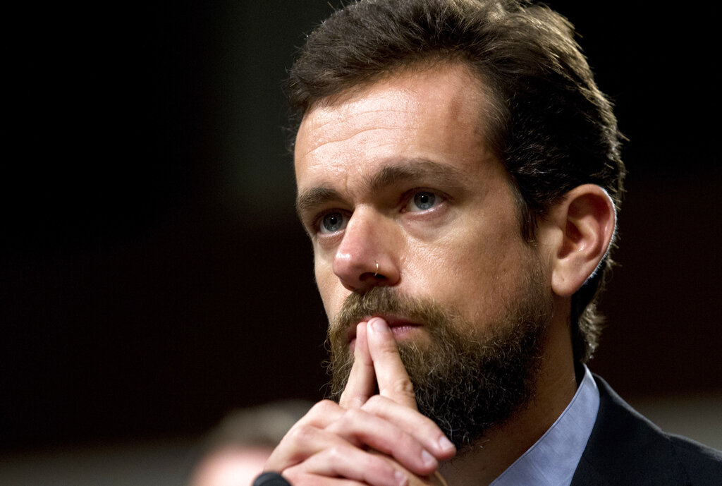 In this Sept. 5, 2018, file photo, Twitter CEO Jack Dorsey testifies before the Senate Intelligence Committee.