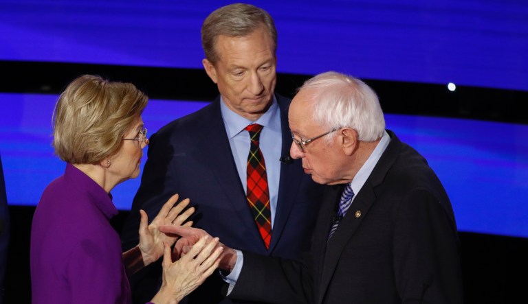 ‘Don’t be a snitch’: Steyer says son warned him against repeating what Warren said to Sanders