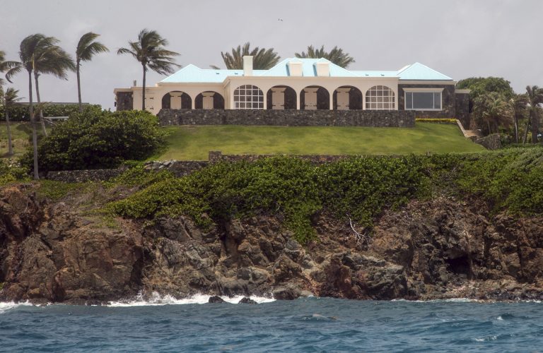 This July 9, 2019, file photo shows a portion of Jeffery Epstein's estate on Little Saint James Island in the U.S. Virgin Islands. A lawsuit filed Wednesday, Jan. 15, 2020, by prosecutors in the Virgin Islands says multimillionaire sex offender Jeffery Epstein used two private islands, including Little Saint James, in the U.S. territory to engage in a nearly two-decade-long conspiracy to traffic and abuse girls. 