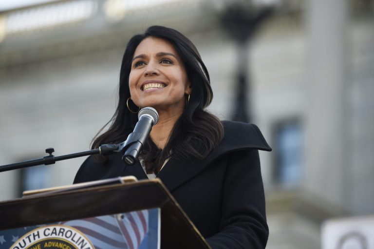 Tulsi Gabbard tells Jeff Bezos to ‘stay up there’ and ‘do the world a favor’ during spaceflight