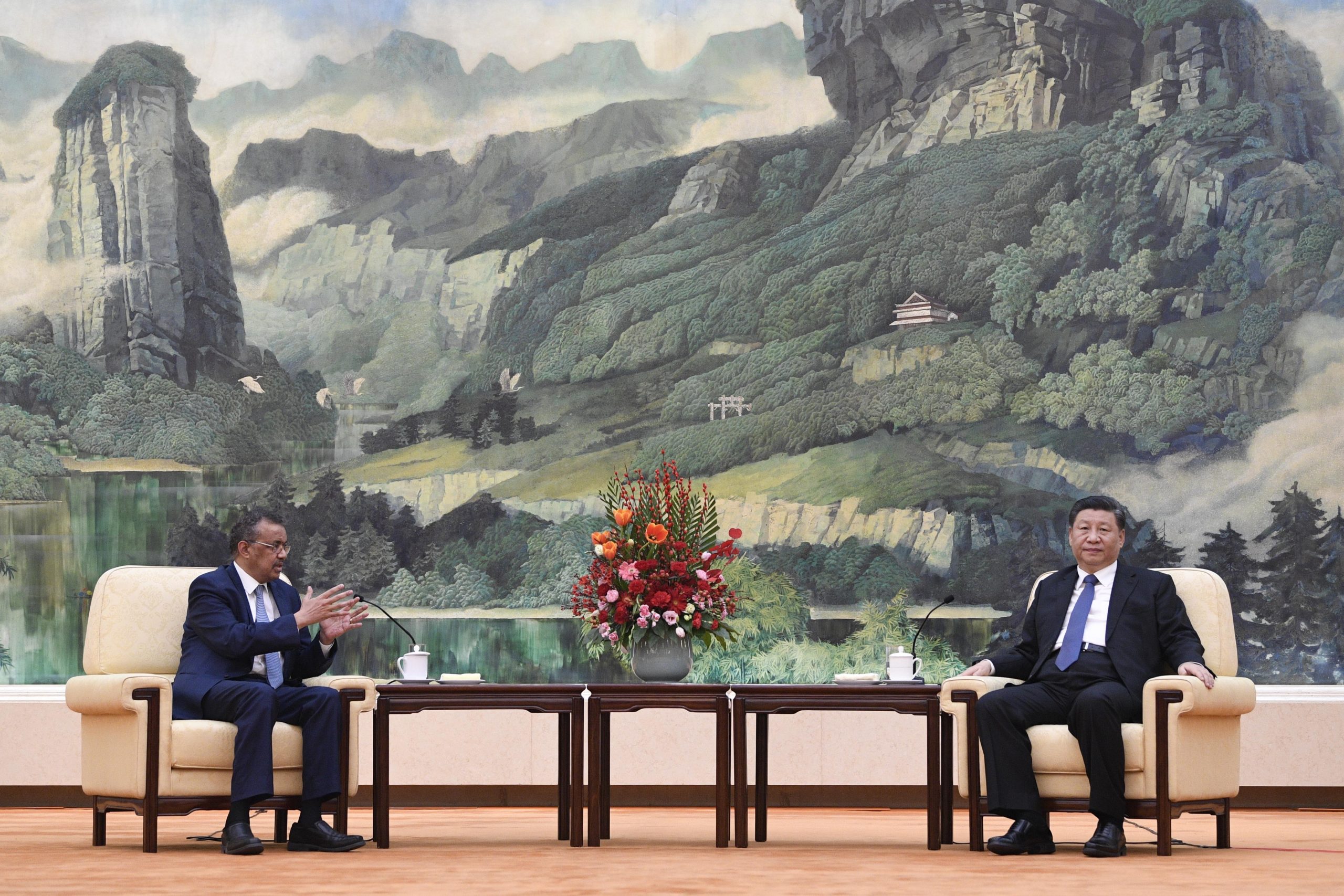 Tedros and Xi Jinping