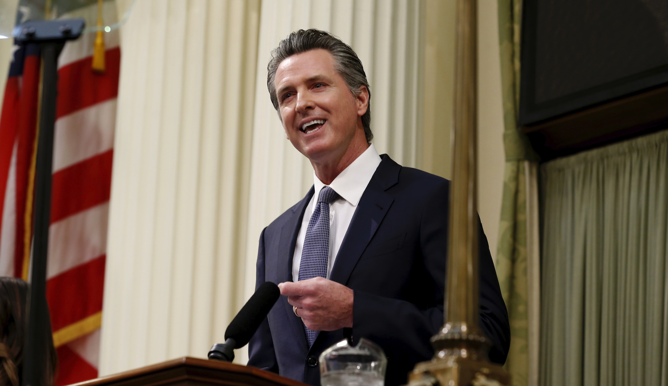 ‘No one wants to take responsibility’: California governor rips Trump administration in speech about homelessness