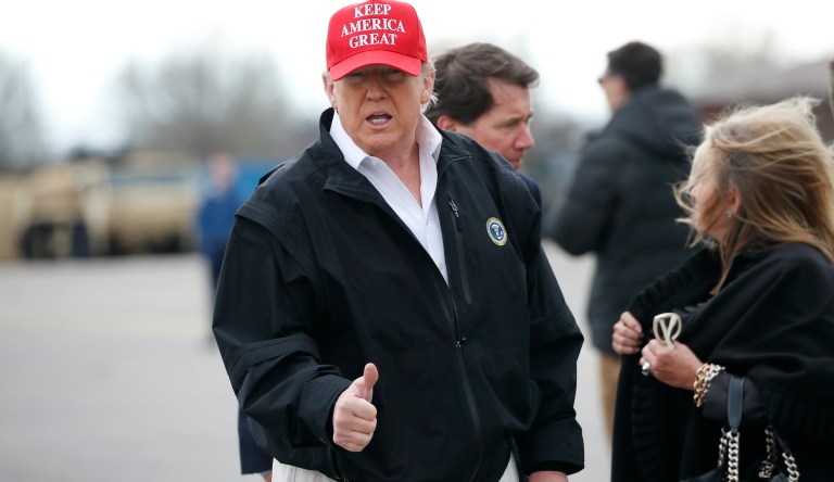 Trump has no choice but to make coronavirus political
