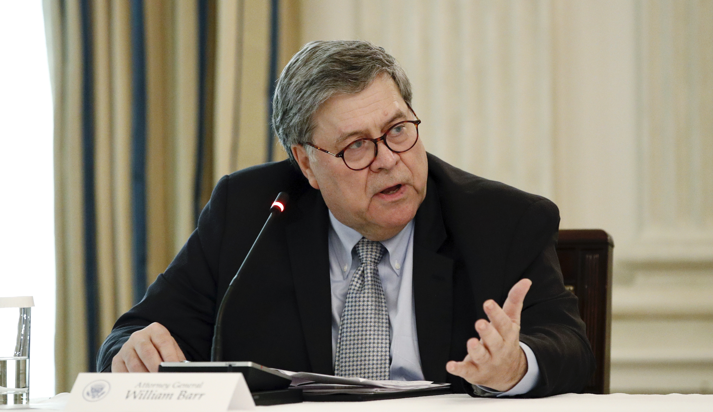 William Barr counters Trump claim that he went to White House bunker for ‘inspection’ amid protests