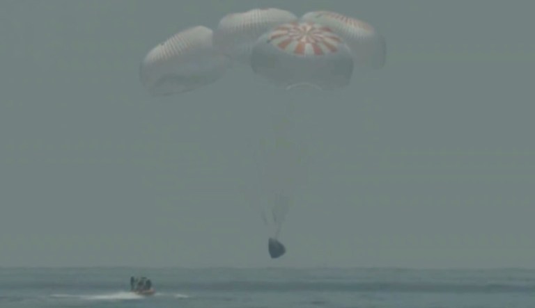 SpaceX Crew Dragon returns to Earth in first splashdown landing since 1975