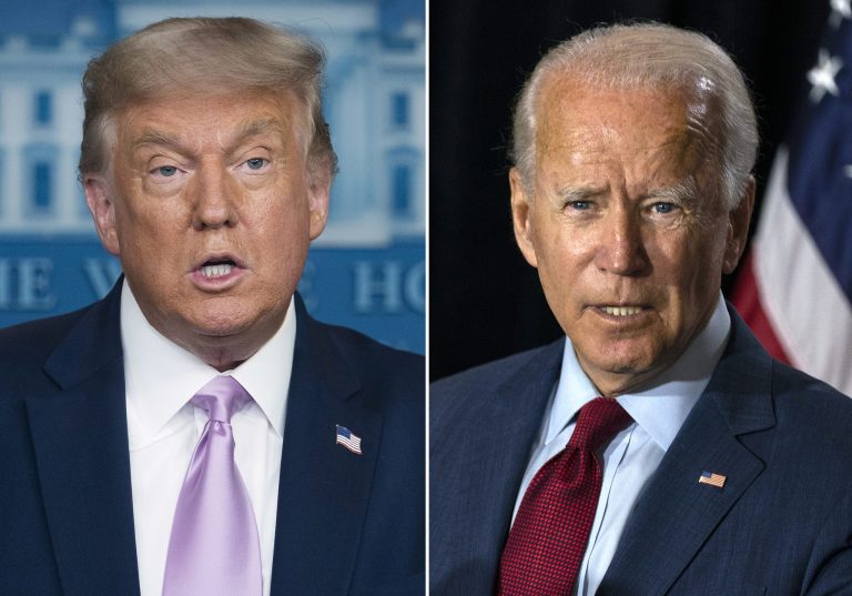 Rasmussen Reports has the 2020 race a dead heat, with President Trump at 45% and Joe Biden at 46%.