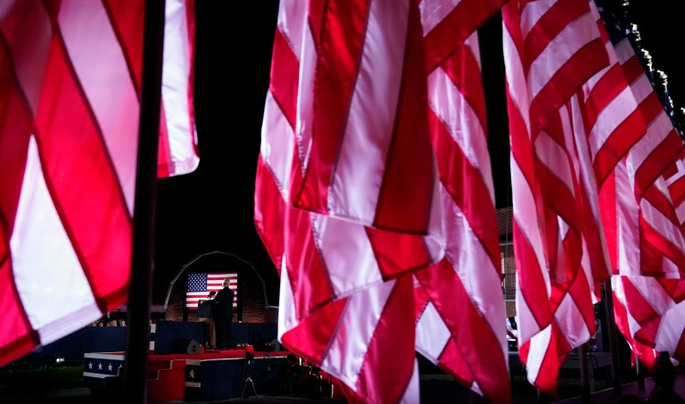 Pence appeals to history as he attacks Biden for ignoring American heroes