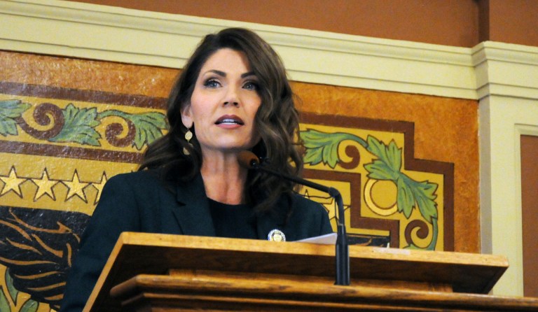 Kristi Noem targets Kamala Harris as she campaigns for Loeffler in Georgia