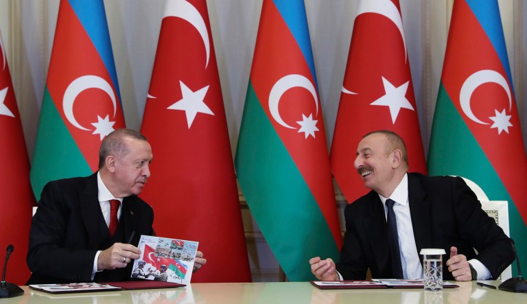 Azerbaijan says offshore gas platforms safe after blaze appears in Caspian Sea