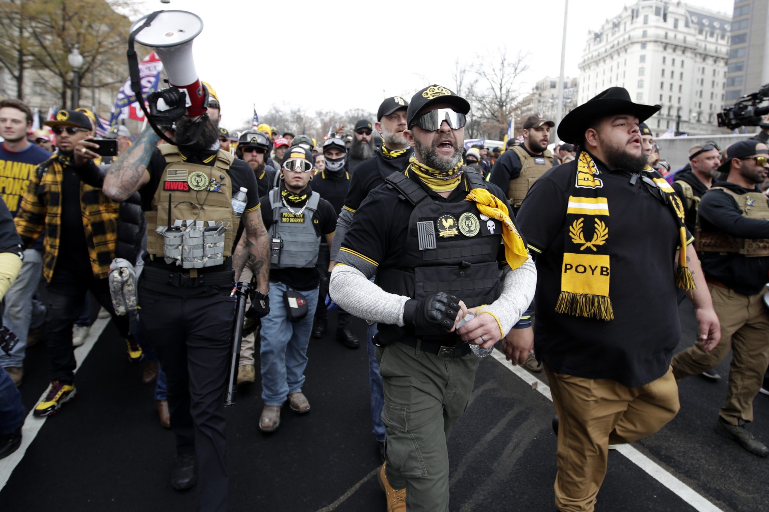 Four stabbed and 23 arrested in DC clash between Proud Boys and antifa