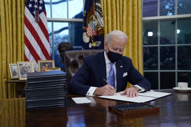 Mask mandates, Paris accord and halting the wall: Biden thrills the Left with wave of executive orders