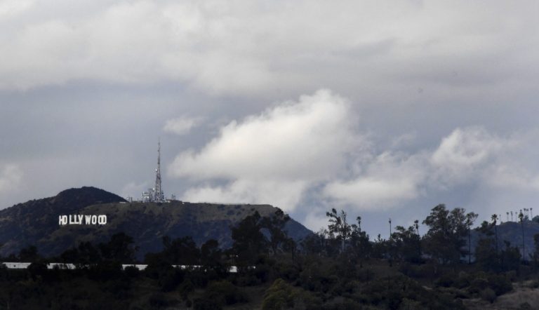 Six arrested after Hollywood sign changed to read ‘Hollyboob’
