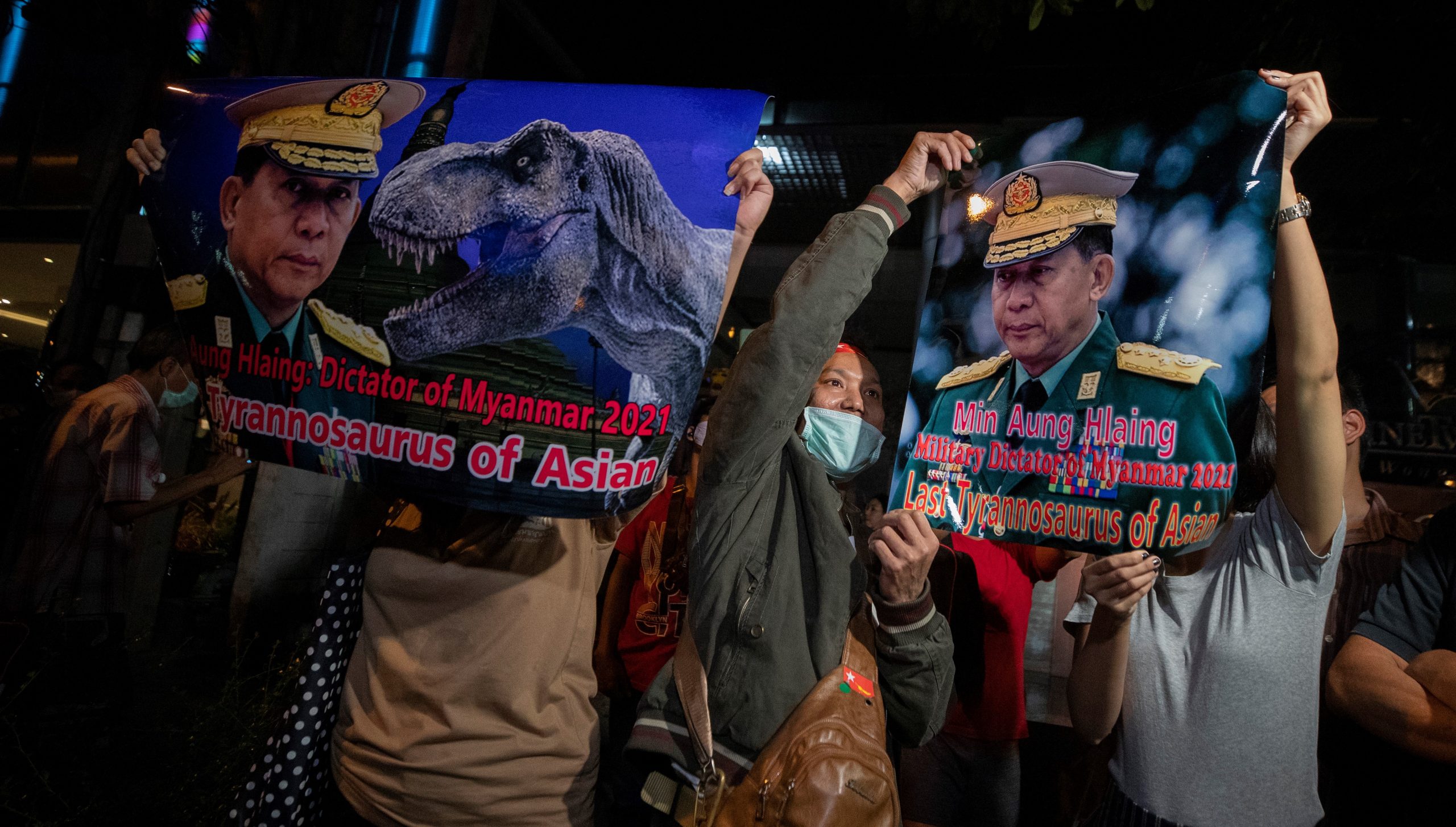 Thailand Myanmar Protest