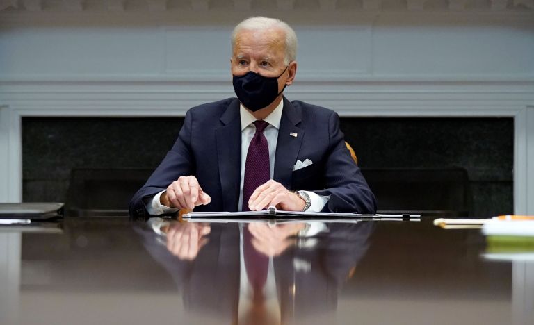 President Joe Biden speaks during an economic briefing with Treasury Secretary Janet Yellen in the Roosevelt Room of the White House in Washington, Friday, March 5, 2021. 