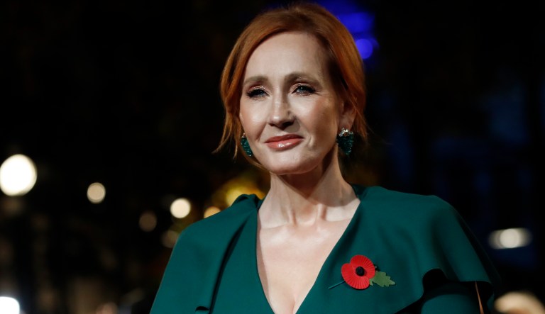 Author J.K. Rowling appears at the world premiere of the film 