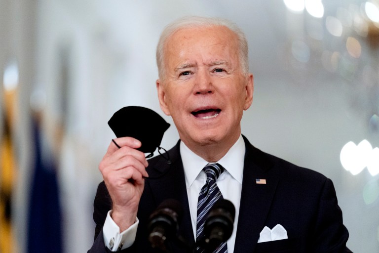 Biden dangles CDC guidance on going maskless outside as carrot for vaccine skeptics