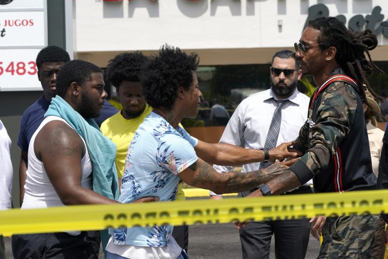‘You must burn’: Father of shooting victim interrupts Miami police press conference