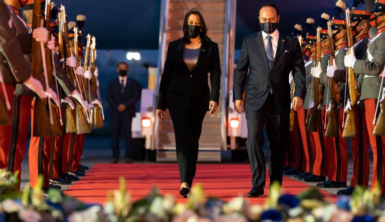 Pro-Trump protesters taunt Kamala Harris in Guatemala