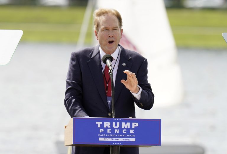 In this Oct. 27, 2020, file photo, U.S. Rep. Vern Buchanan speaks during a campaign event in Sarasota, Florida.