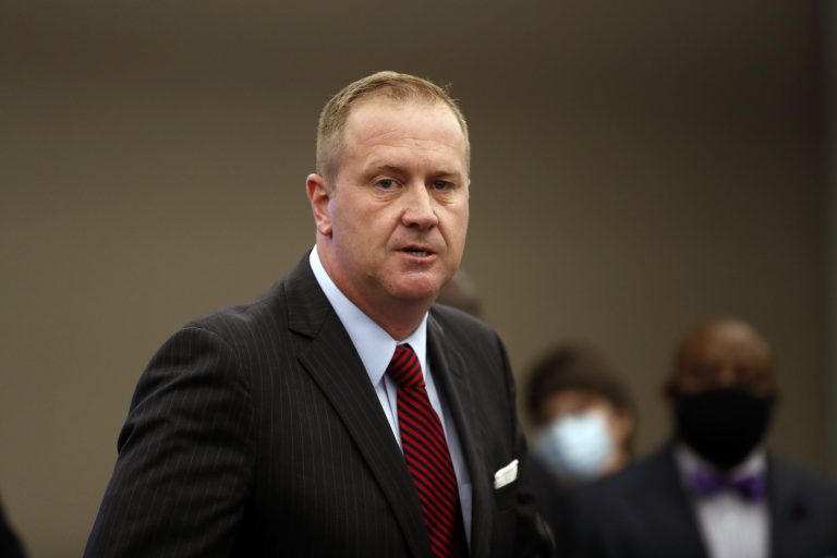 Missouri Attorney General Eric Schmitt speaks during a news conference in St. Louis.