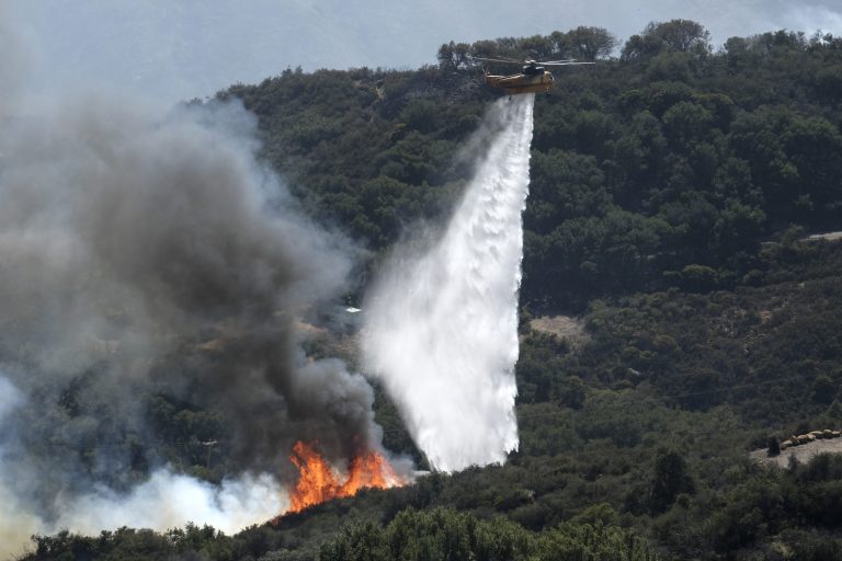 Raging wildfire threatens Ronald Reagan’s Santa Barbara ranch