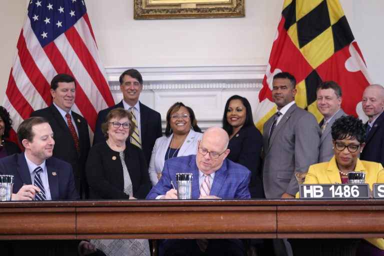 WATCH: Maryland Gov. Larry Hogan is first to sign gas tax relief bill
