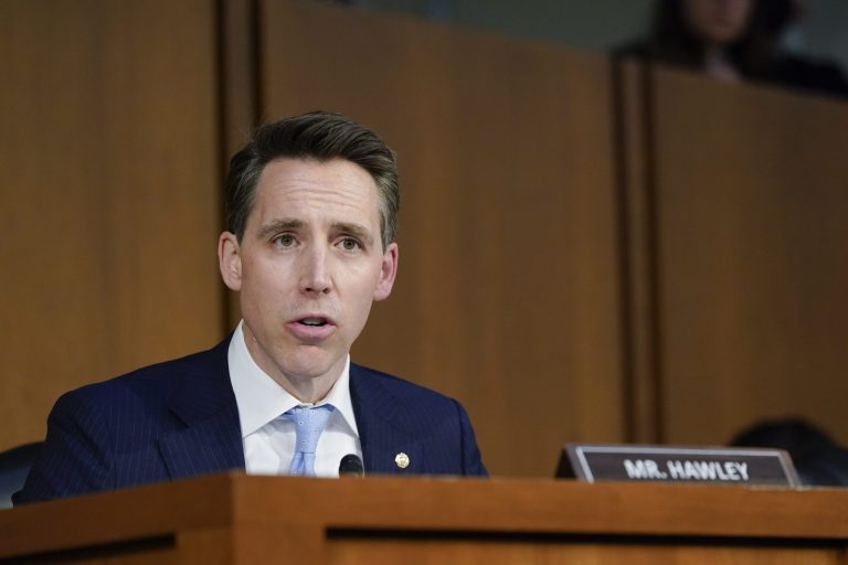 Sen. Josh Hawley, R-Mo., questions Supreme Court nomineeÂ Ketanji Brown Jackson during a Senate Judiciary Committee confirmation hearing on Capitol Hill in Washington, Wednesday, March 23, 2022.