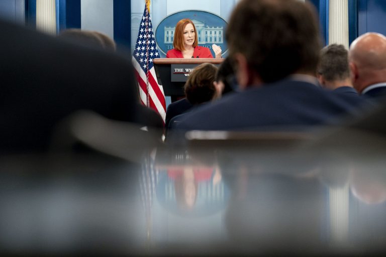 Some White House aides donning masks again after Harris tests positive, Psaki says
