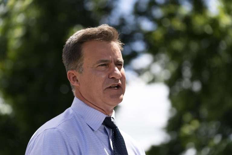 Texas state Sen. Roland Gutierrez speaks during a news conference at a town square in Uvalde, Texas, Thursday, June 2, 2022.