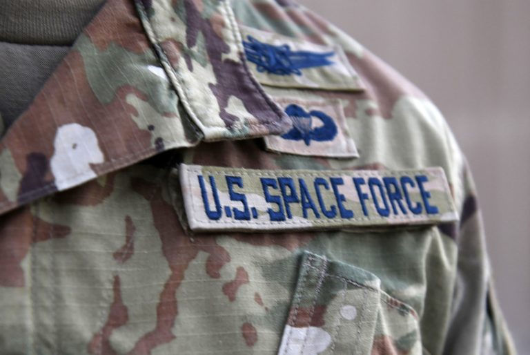 A Space Force uniform is pictured.