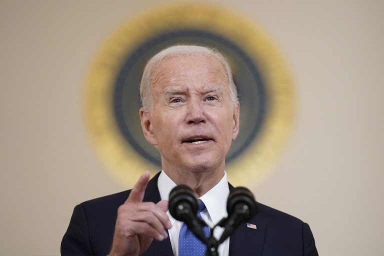 President Joe Biden urged protesters opposing the Supreme Court's Friday abortion ruling overturning Roe v. Wade to remain peaceful.