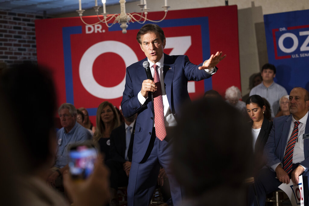 Dr. Oz delivers a campaign speech — in front of Hitler’s car