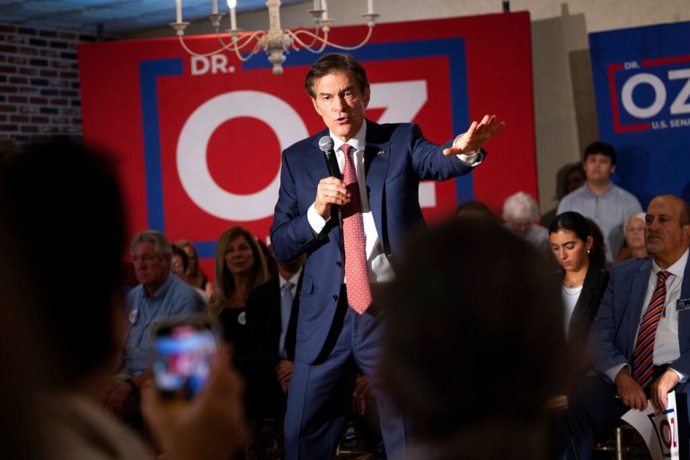 Dr. Oz delivers a campaign speech — in front of Hitler’s car