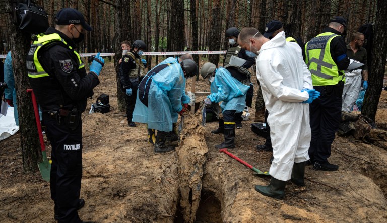 White House shares details of possible mass graves in reclaimed Ukrainian city