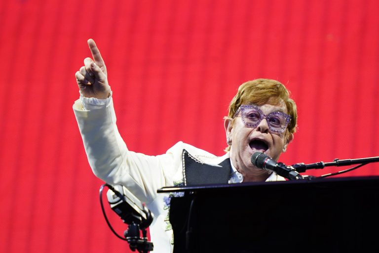 Elton John performs at Citizens Bank Park in Philadelphia.