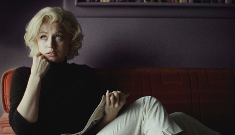 This image released by Netflix shows Ana de Armas as Marilyn Monroe in a scene from Blonde.