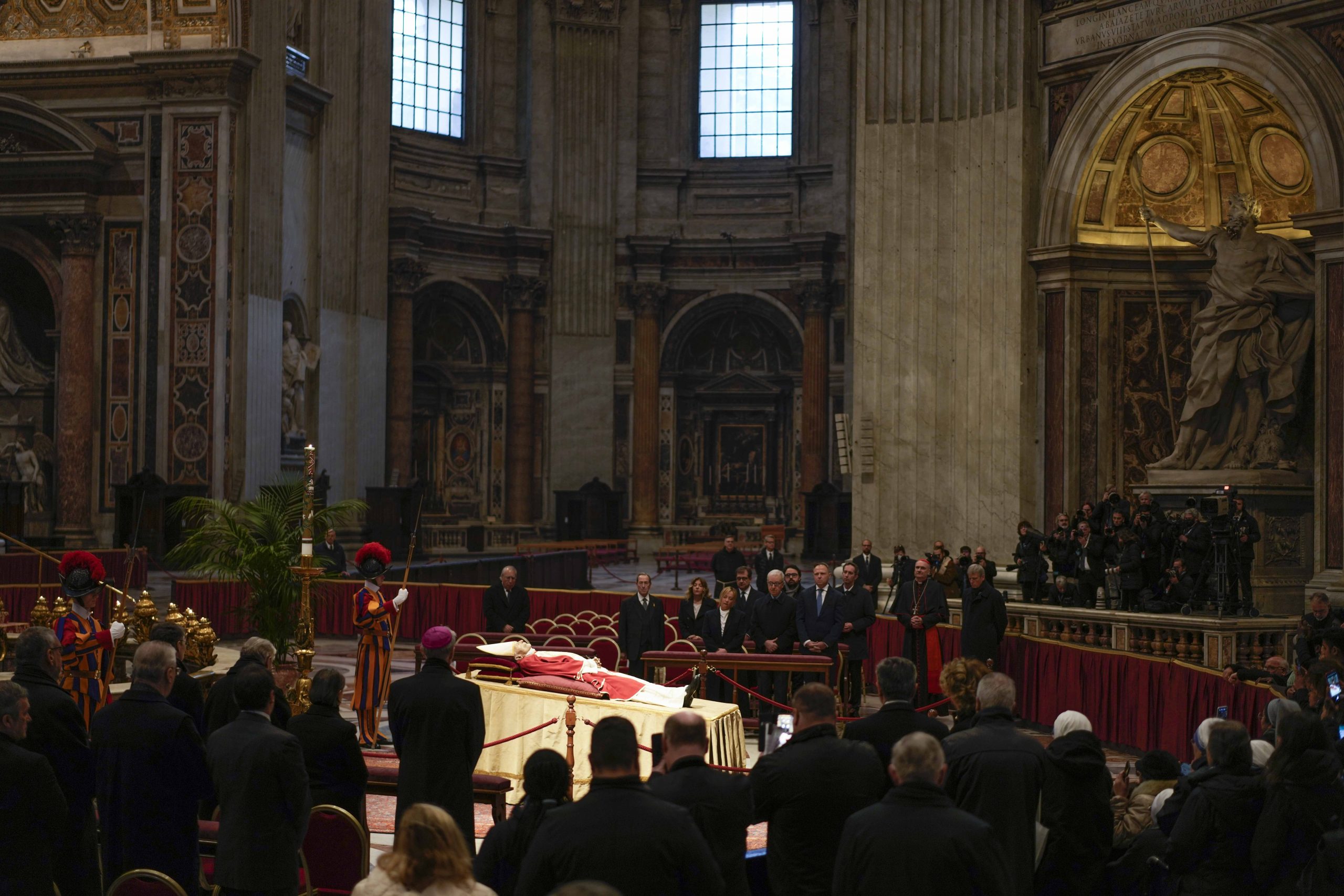 Pope Benedict XVI’s body lying in state at Vatican