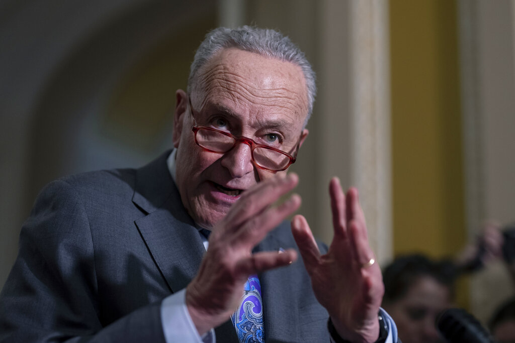 Donald Trump arrest: Schumer urges protests to remain peaceful outside courthouse