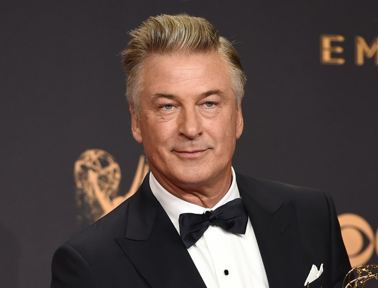 FILE - Alec Baldwin poses in the press room with the award for outstanding supporting actor in a comedy series for 