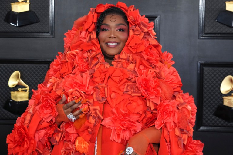 FILE - Lizzo arrives at the 65th annual Grammy Awards on Feb. 5, 2023, in Los Angeles.  
