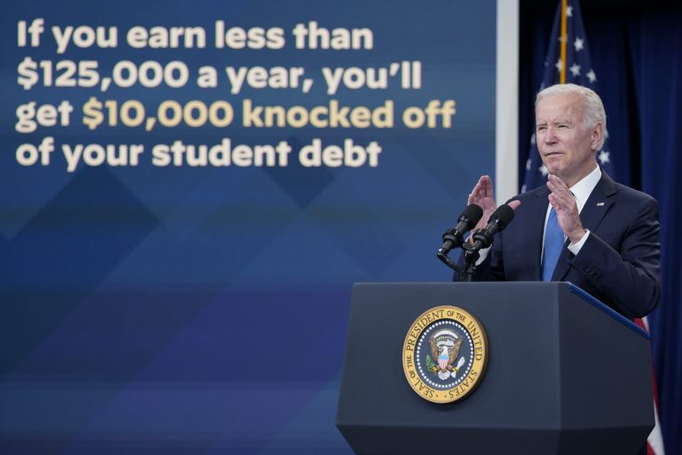 President Joe Biden is announcing new actions aimed at extending debt relief to student loan borrowers after the Supreme Court struck down his plan to erase more than $400 billion in debt for those same borrowers.