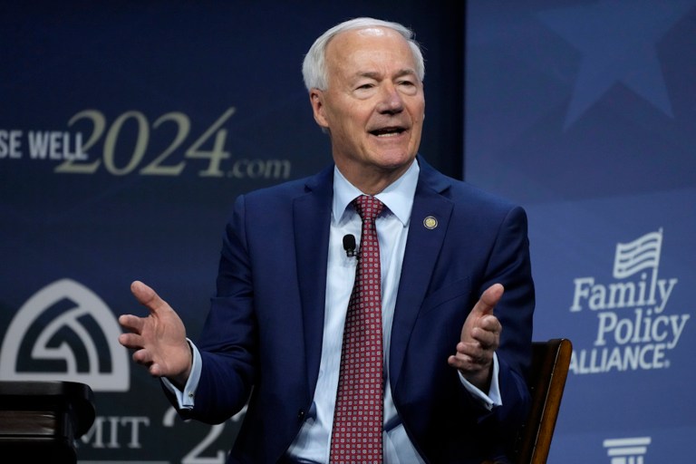 Asa Hutchinson met with booing and ‘Trump’ chant during Turning Point Action speech