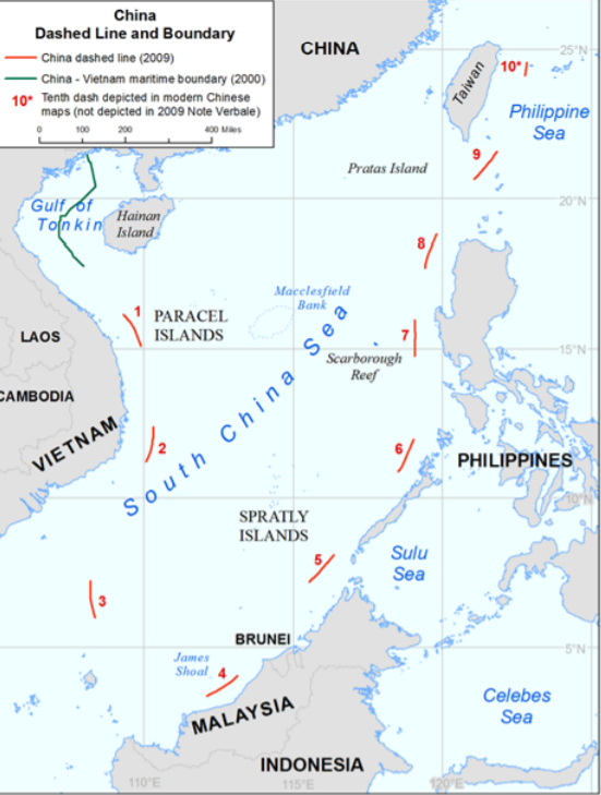 Nine Dash Line map