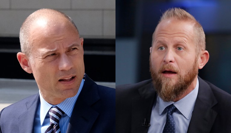 Michael Avenatti is pictured on the left; Brad Parscale is pictured on the right.