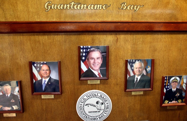 The Guantanamo Bay detainee who U.S. authorities say is responsible for killing Americans was released during President George W. Bush's time in office, according to a senior Obama administration official. (AP Photo/Brennan Linsley, Pool)