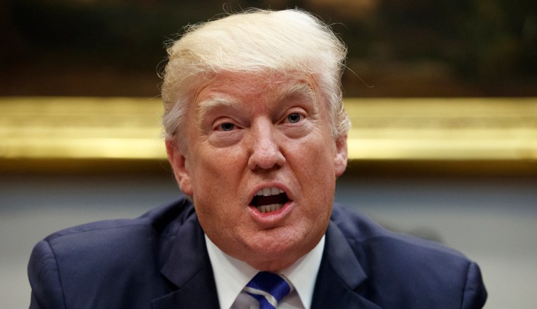 The president further defended his decision to rescind DACA during his remarks Tuesday afternoon. (AP Photo/Evan Vucci)
